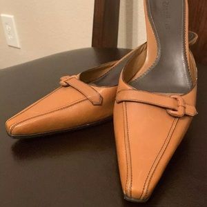 Cole Han Women’s Leather Low Heeled Mules